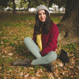 Leggings Sage doux couleur tendance