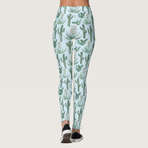 Leggings Saguaro Cactus Succulents Aquarelle du désert