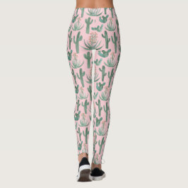 Leggings Saguaro Cactus Succulents Aquarelle du désert