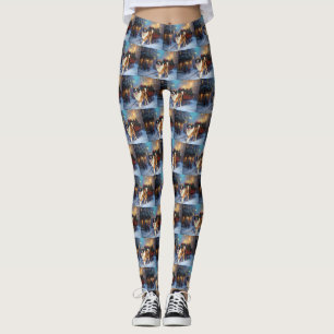 Leggings Saint Bernard Christmas Festive
