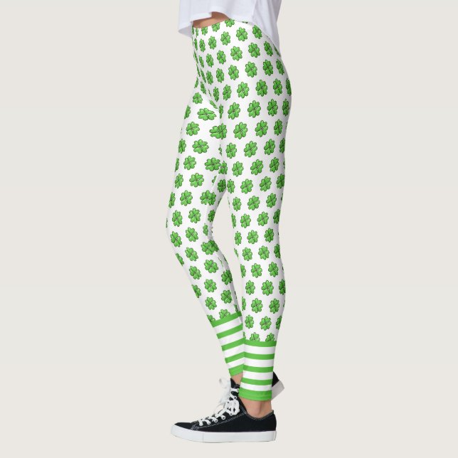 Leggings Saint Patrick’s Day Légendes Shamrocks chanceuses  (Gauche)
