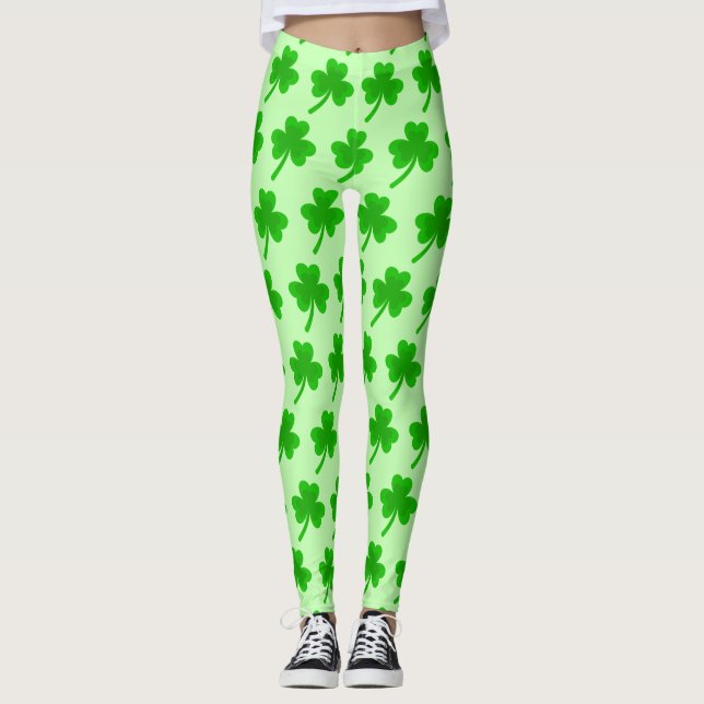 Leggings Saint Patrick's Day Shamrock Pot of Gold Celtic Kn (Devant)
