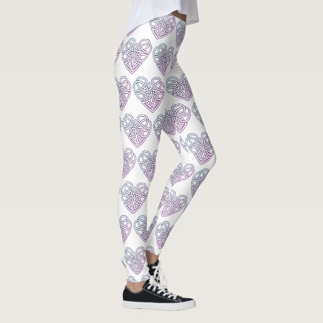 Leggings Saint-Valentin Coeur des jambes des femmes (Droite)