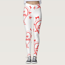 Leggings Saint-Valentin : Coeurs, vaches et amour vous char