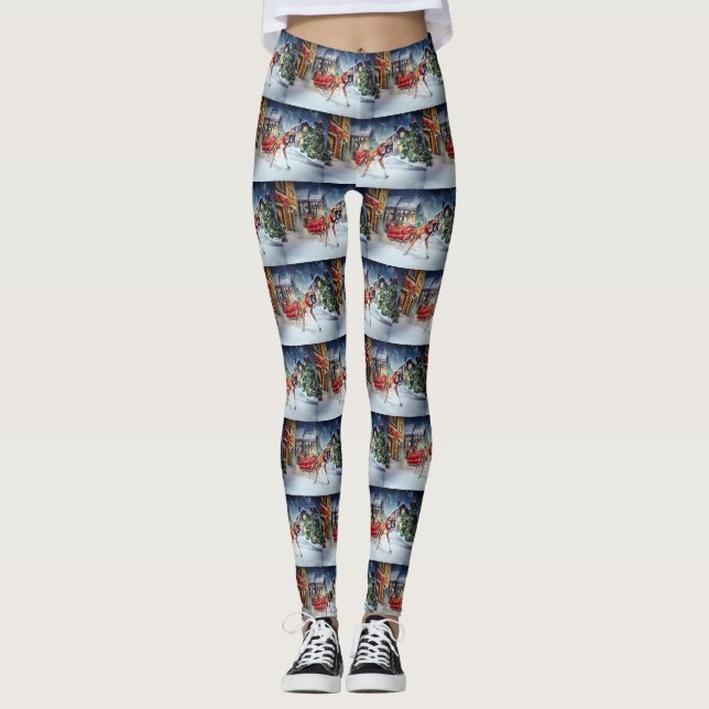 Leggings Saison Festive de Noël de Boxer (Devant)
