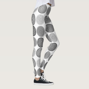 Leggings Scandinavian Circle Dots Mandala Pattern 3