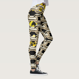 Leggings Scène de crime, mettant en garde drôle de design. 