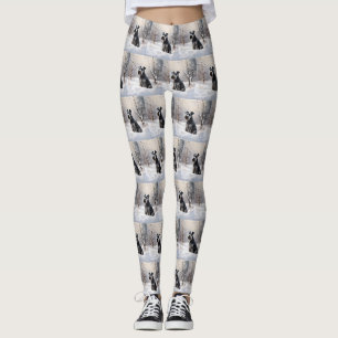 Leggings Schnauzer Miniature Laisser neiger Noël