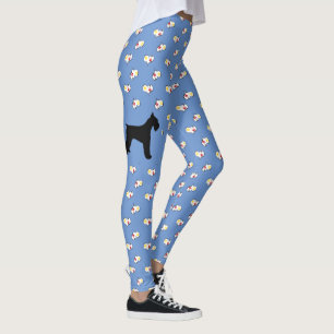 Leggings Schnauzer Silhouette Hearts