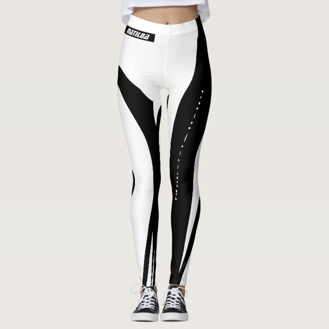 Leggings Schwarz & Weiß (Vorderseite)