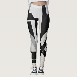 Leggings - Schwarzweißstreifen