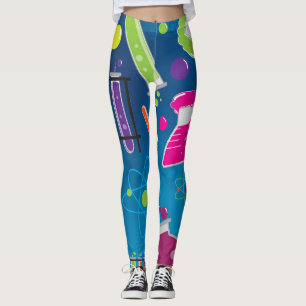 Leggings Scientifique Fou Coloré Science Funky Lumineux