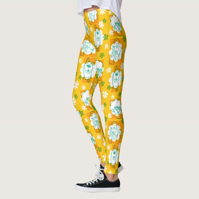 Leggings Scooby-Doo | Modèle floral de caractère (Gauche)