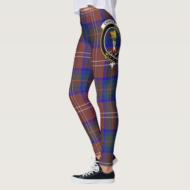 Leggings Scotstee Clan Chisholm Chasse moderne Crest Tartan (Gauche)