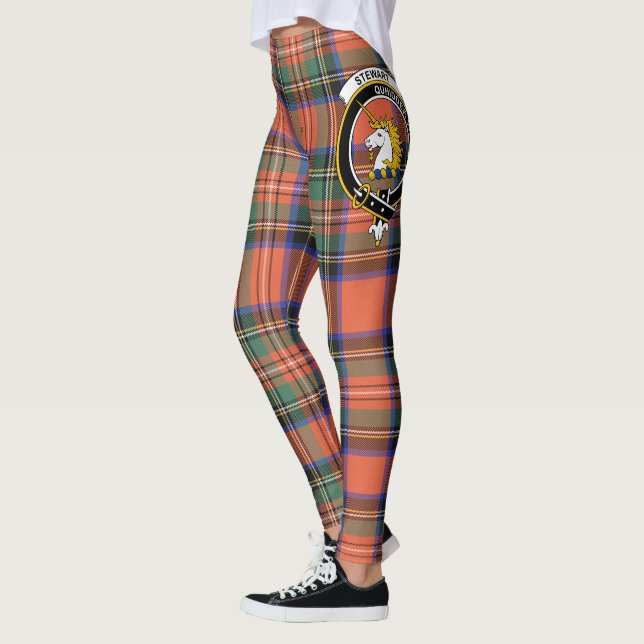 Leggings Scotstee Clan Stewart Royal Ancienne Crest Tartan (Gauche)