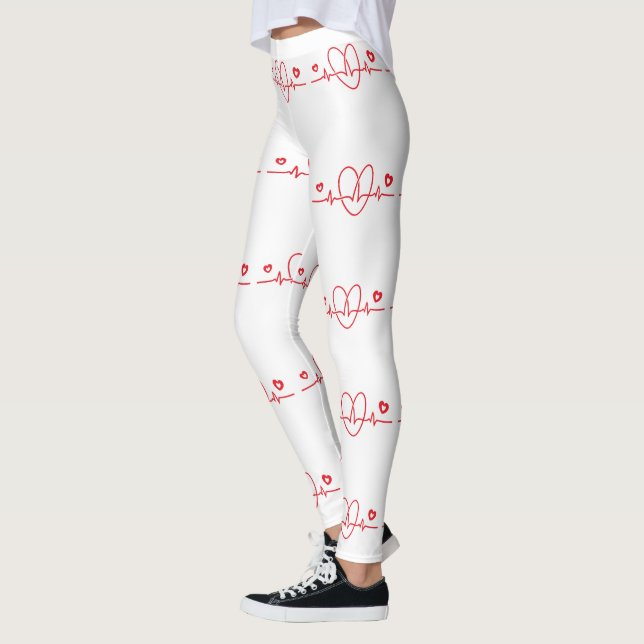 Leggings Scribbles Heartbeat (Gauche)