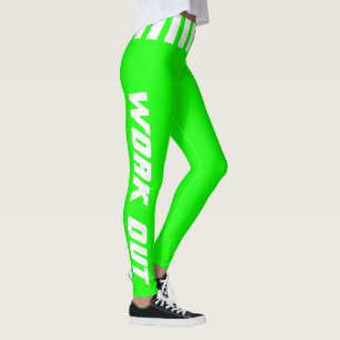 Leggings Séance d'entraînement dans vert au néon lumineu