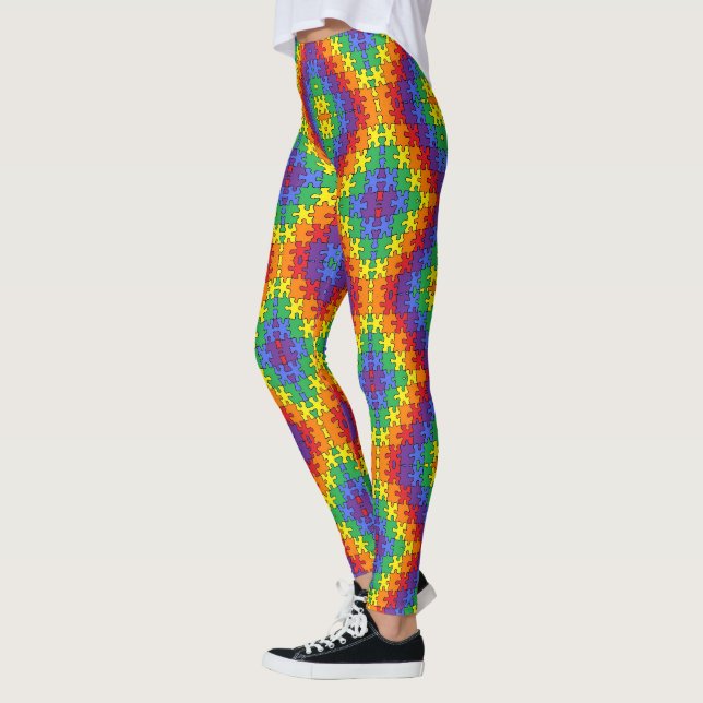 Leggings Sensibilisation sur l'autisme Puzzle par EelKat (Gauche)