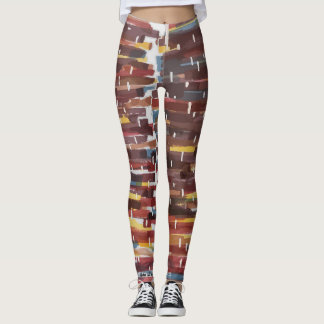 Leggings Sepia Abstraite