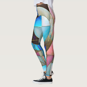 Leggings "Serenade en verre tendu" Art Abstrait coloré