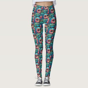 Leggings Sérénité vibrante à plumes