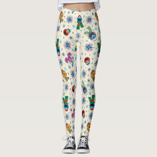 Leggings Sesame Street Noël Snowflake Motif