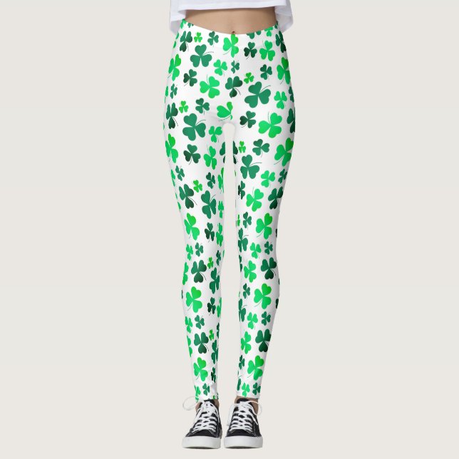 Leggings Shamrock Clover Leaf Irlande (Devant)