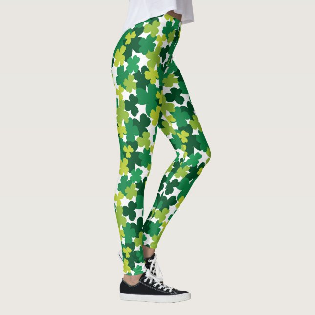 Leggings Shamrock de la Saint-Patrick Motif (Droite)