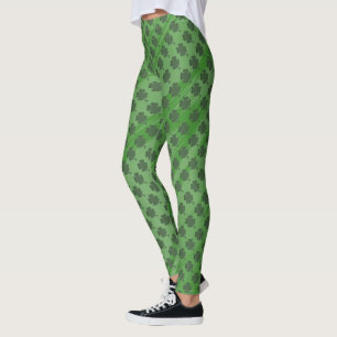 Leggings Shamrock de la Saint Patrick Motif vert