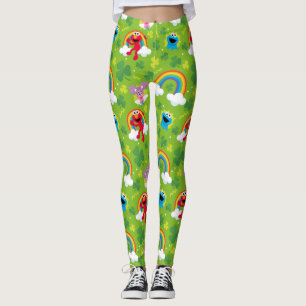 Leggings Shamrock de rue Sesame et Motif arc-en-ciel