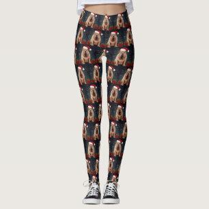 Leggings Shar Pei Chien dans la neige de Noël