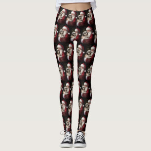 Leggings Shih Tzu Avec Noël Festif Du Père Noël