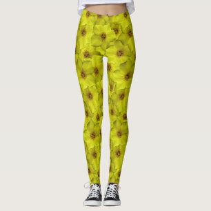 Leggings Shrubby Cinquefoil Motif sans couture