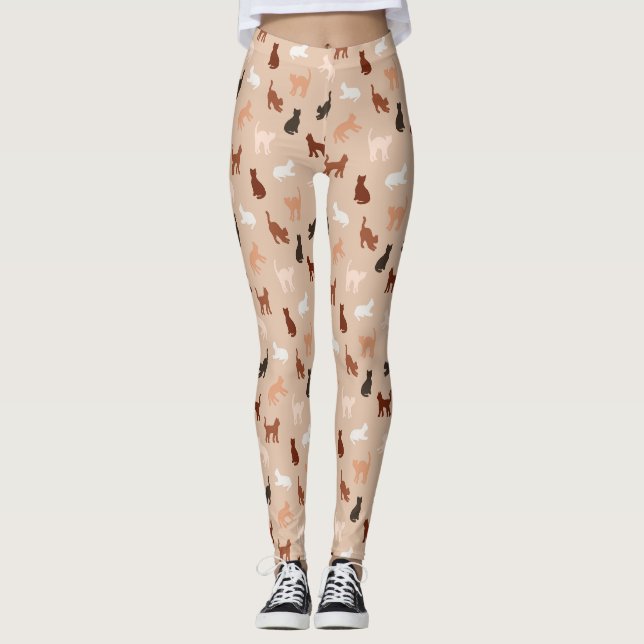 Leggings Silhouette de chat (Devant)