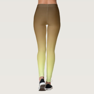 Leggings Simple moderne Brown or couleur dégradé