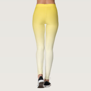 Leggings Simple moderne Jaune de couleur Gradient