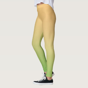 Leggings Simple moderne vert jaune orange dégradé