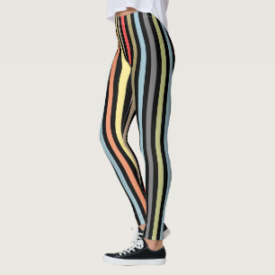 Leggings simple, rayé, motif, rayures, minimaliste
