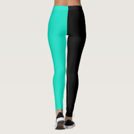 Leggings Simplicité d'accrochage oculaire Turquoise Noir