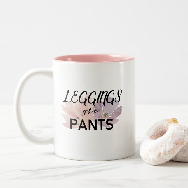 Leggings sind Hosen Zweifarbige Tasse (Mit Donut)