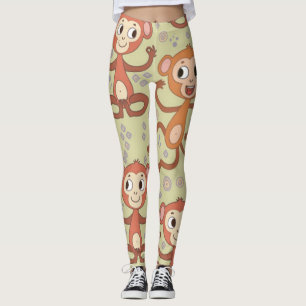 Leggings Singes caricaturaux mignons