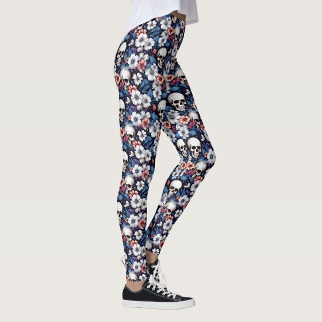 Leggings Skulls Among the Flowers (Droite)
