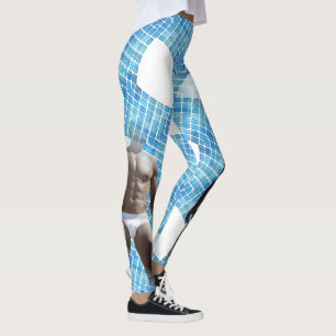 Leggings SlipperyJoe musculaire homme six pack abs mâle bla