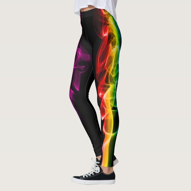 Leggings SlipperyJoe's fumée vif arc-en-ciel célébré (Gauche)