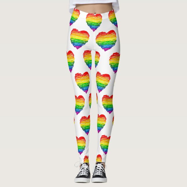 Leggings SlipperyJoe's orgueil griffé dessin en forme de co (Devant)