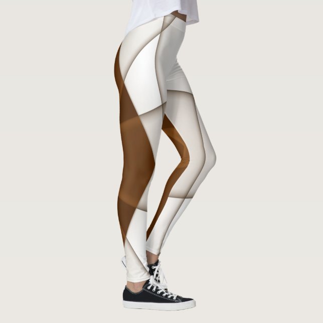 Leggings Sloping beige triangle with shadow, smooth style (Droite)