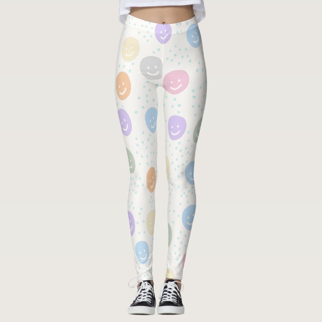 Leggings Smiley Muster (Devant)