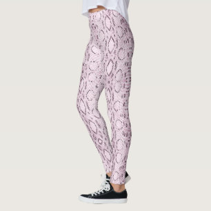 Leggings Snakeskin rose exotique