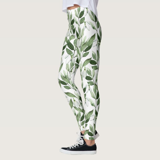 Leggings Snowdrops de printemps (Gauche)