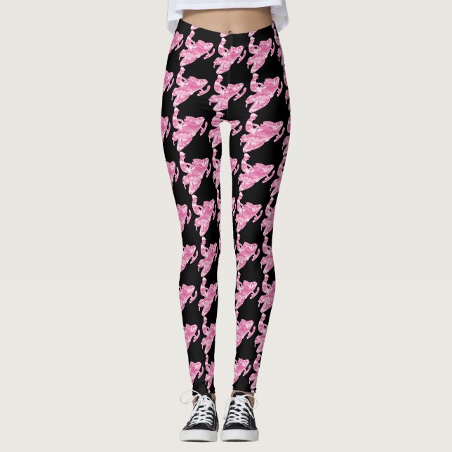 Leggings Snowmobile rose de camouflage (Devant)